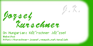 jozsef kurschner business card